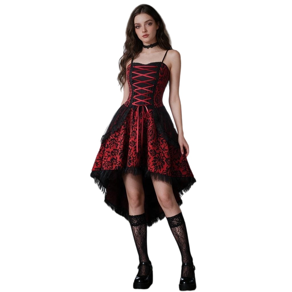 Halloween Cosplay Costume Retro Mesh Gothic Corset Dress Medieval Ghost Clothing